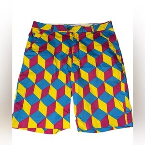 Royal & Awesome Bright Cube Golf Shorts